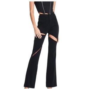 I. AM. GIA Black Zipper Detail Pants size medium